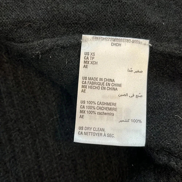 CHARTER CLUB NWOT 100% Cashmere Sleeveless Open Cardigan, Size XS - Picture 7 of 8